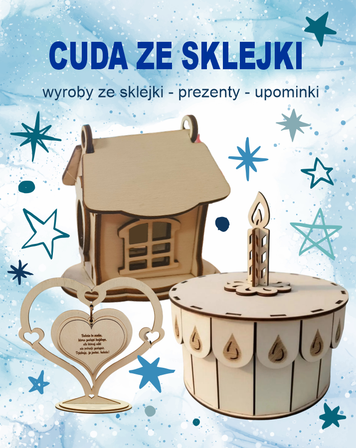 Wyroby ze sklejki, prezenty, upominki